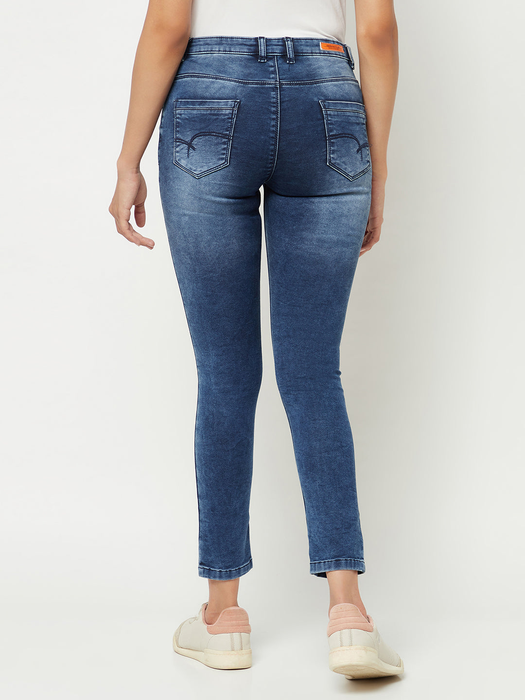  Blue Skinny Ankle Length Jeans