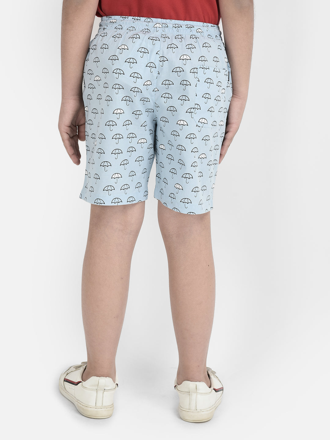 Blue Printed Lounge Shorts