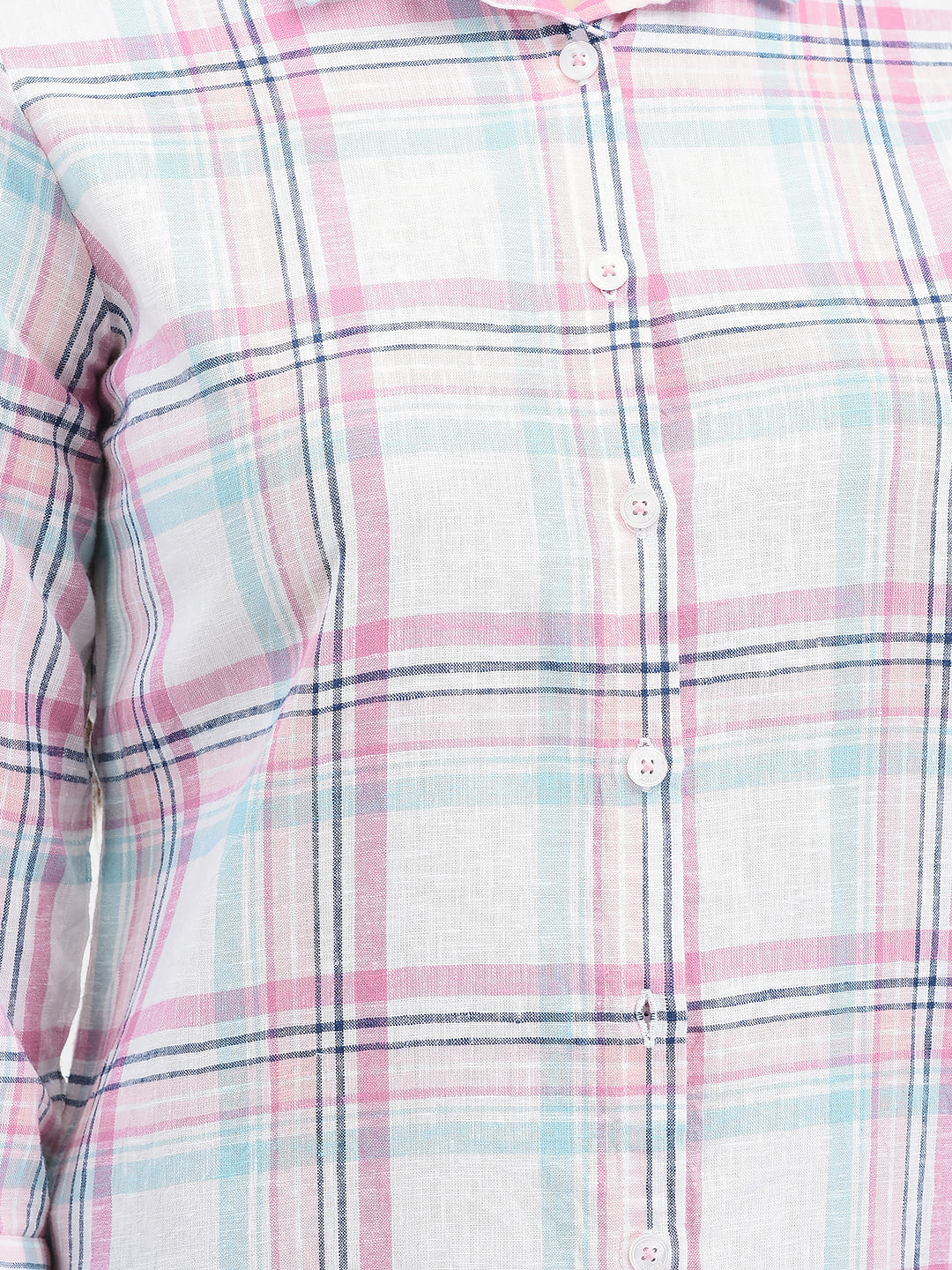 Windowpane Checked Multi Longline Shirt