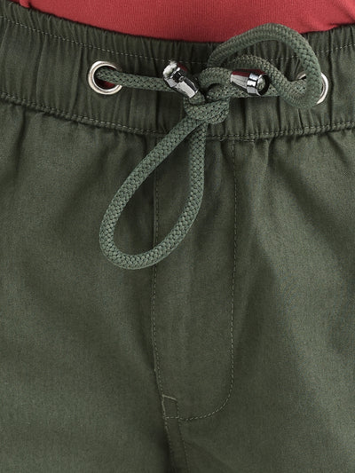 Olive Cotton Track Pants