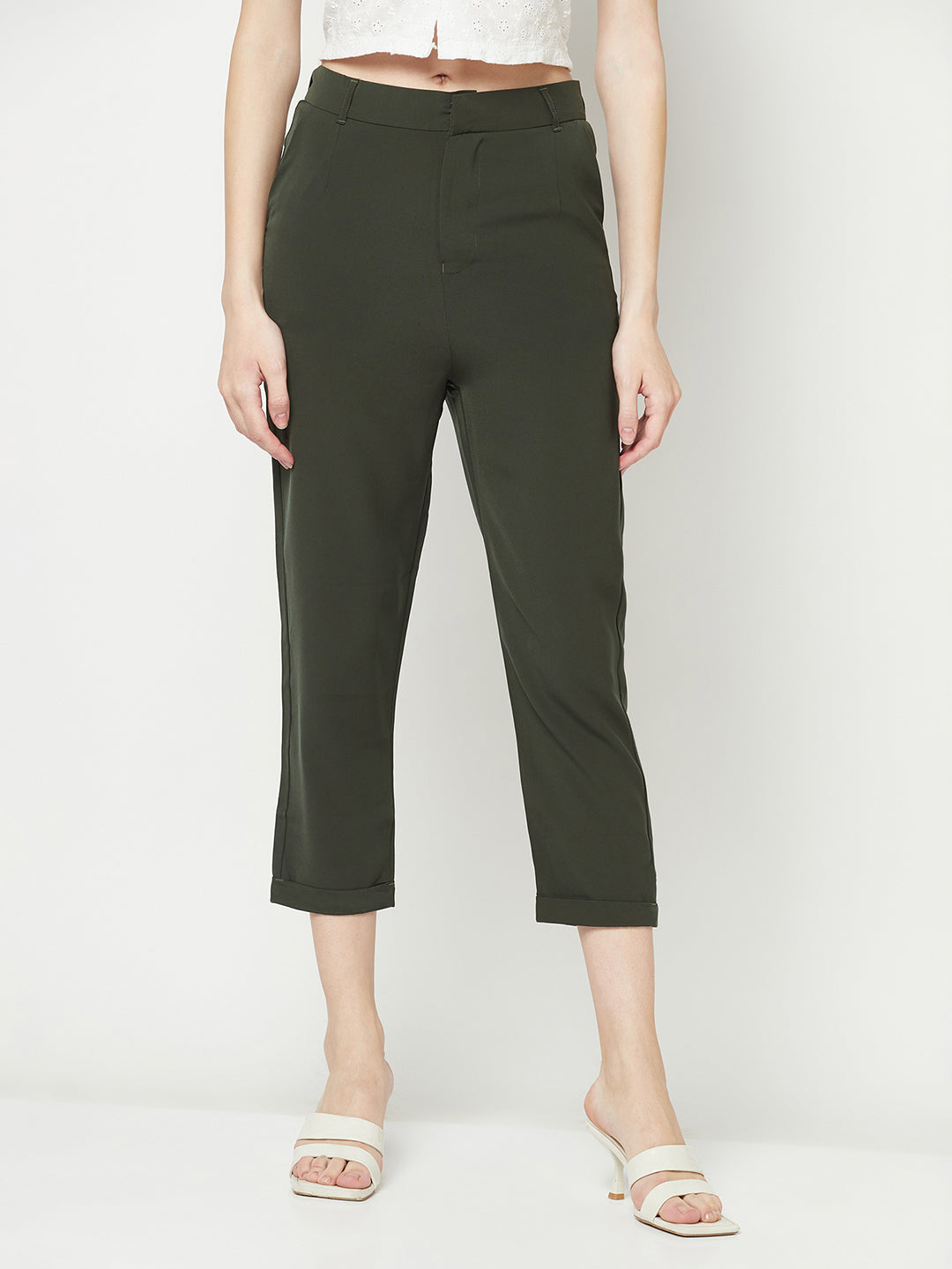 Olive Peg Trousers