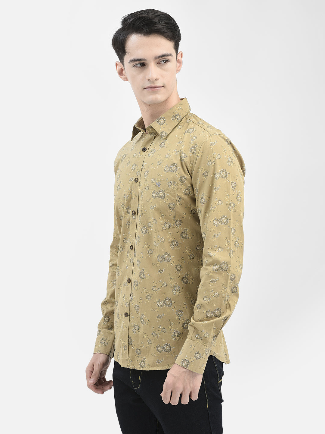 Khaki Floral Shirt