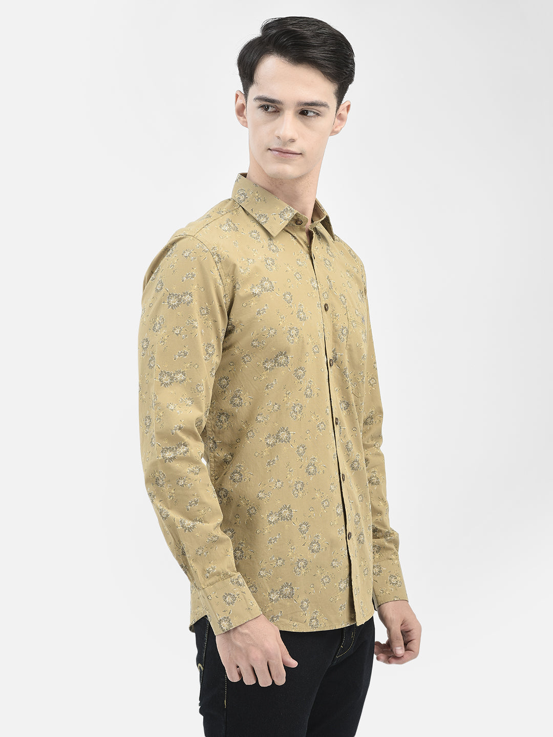 Khaki Floral Shirt