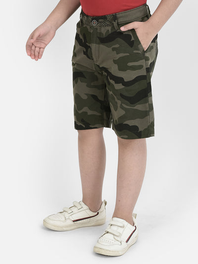 Olive Camouflage Shorts