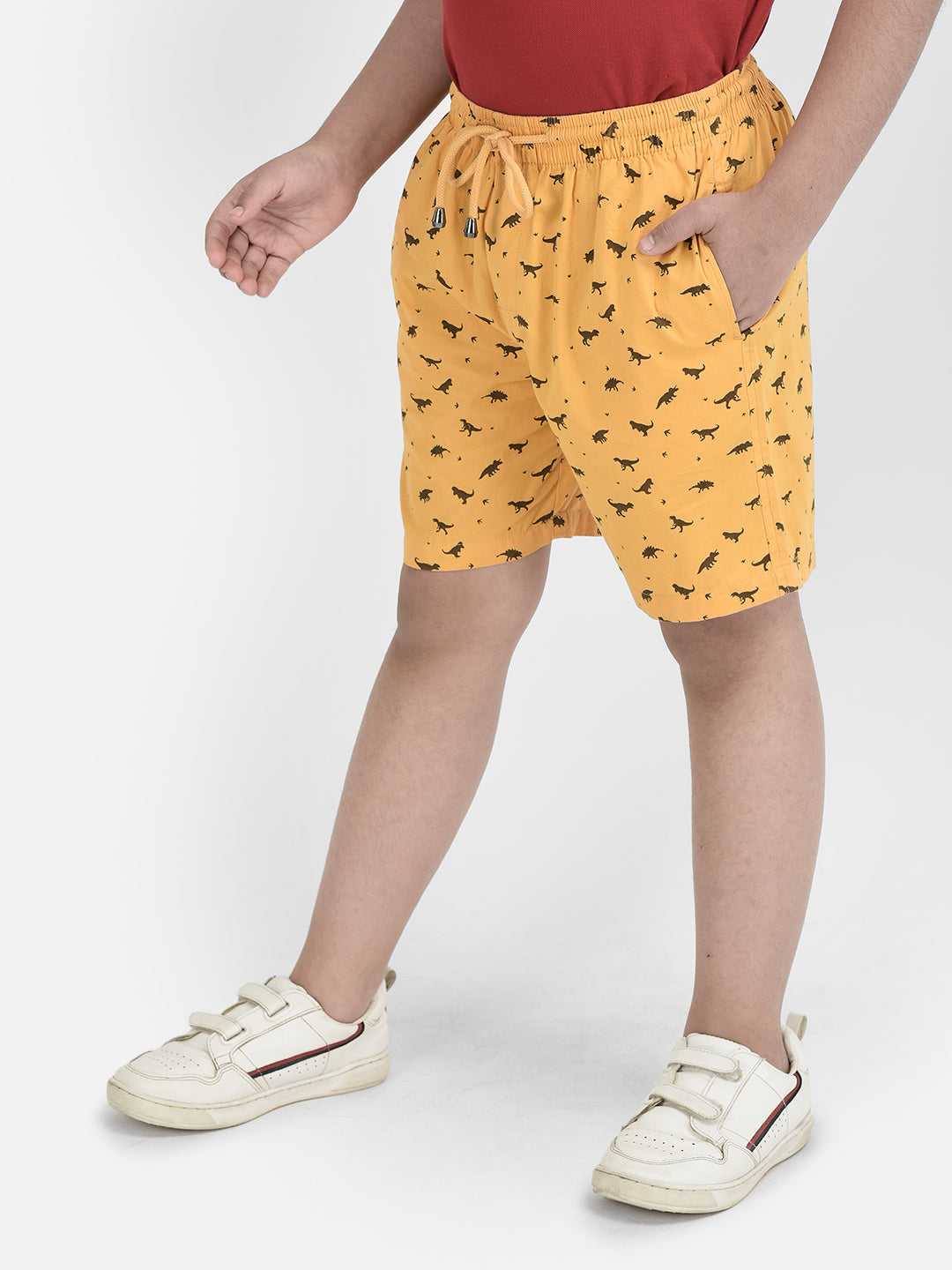 Orange Animal Printed Lounge Shorts
