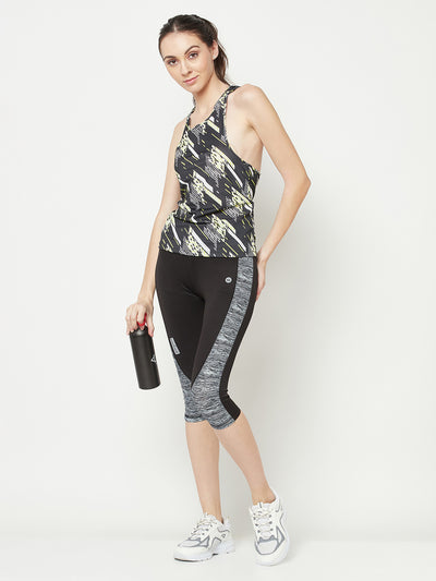 Black High Waist Capri Tights