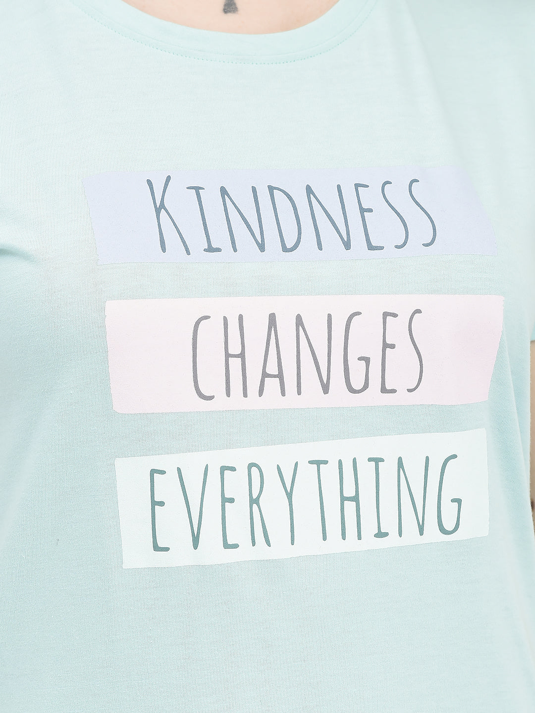 Typographic Mint Green T-Shirt