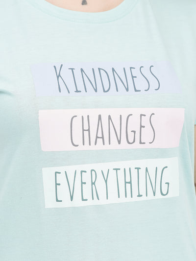 Typographic Mint Green T-Shirt