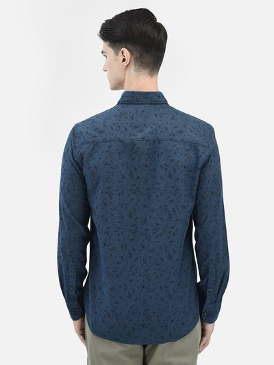 Navy Blue Printed Shirt