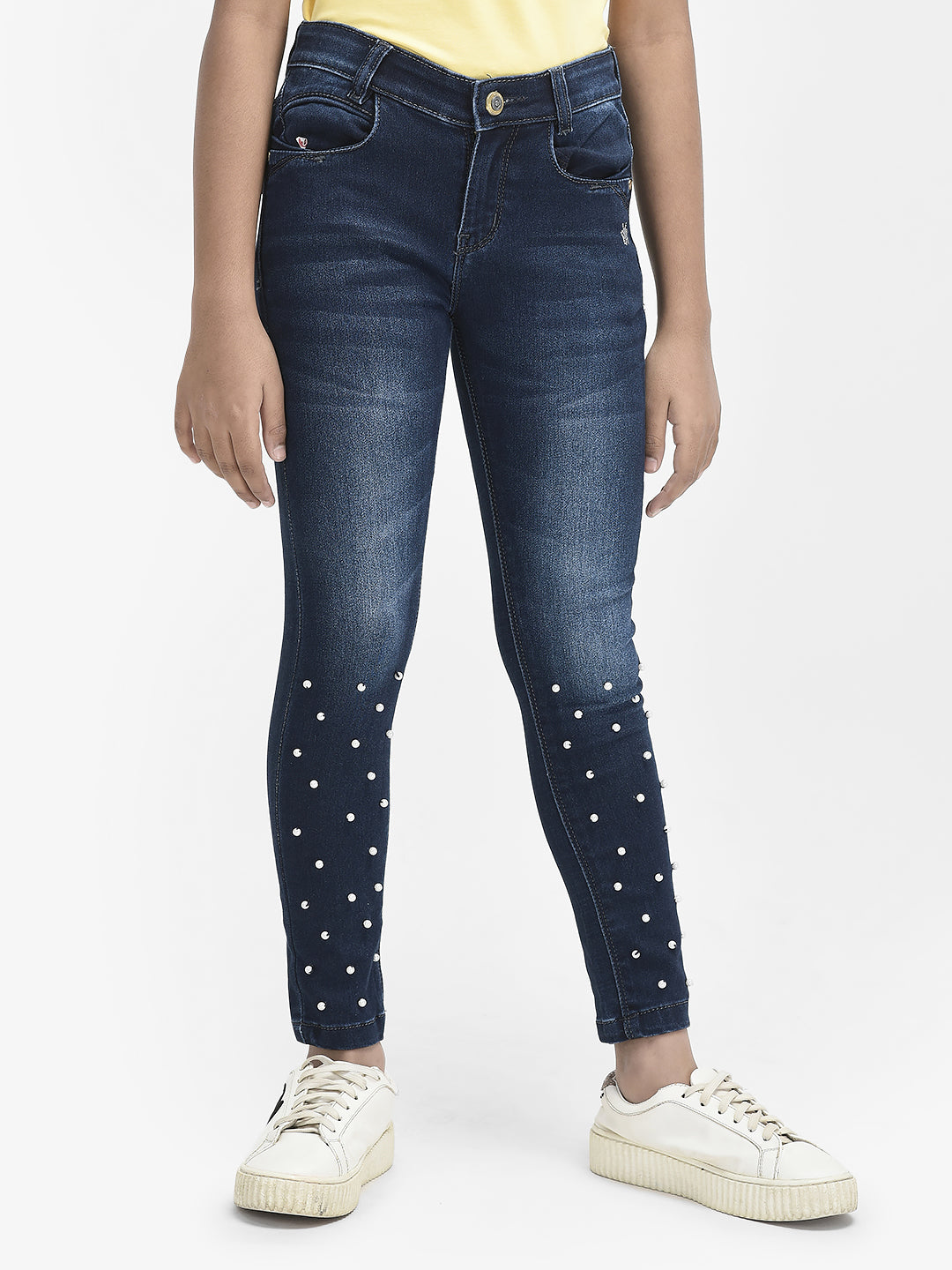  Blue Embellished Jeans