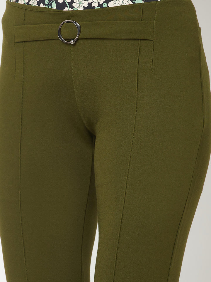 Olive Slim Trousers