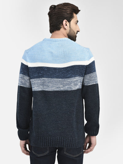 Sky Blue Stripes Sweaters.