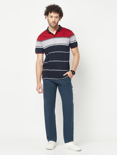 Striped Red Polo T-Shirt