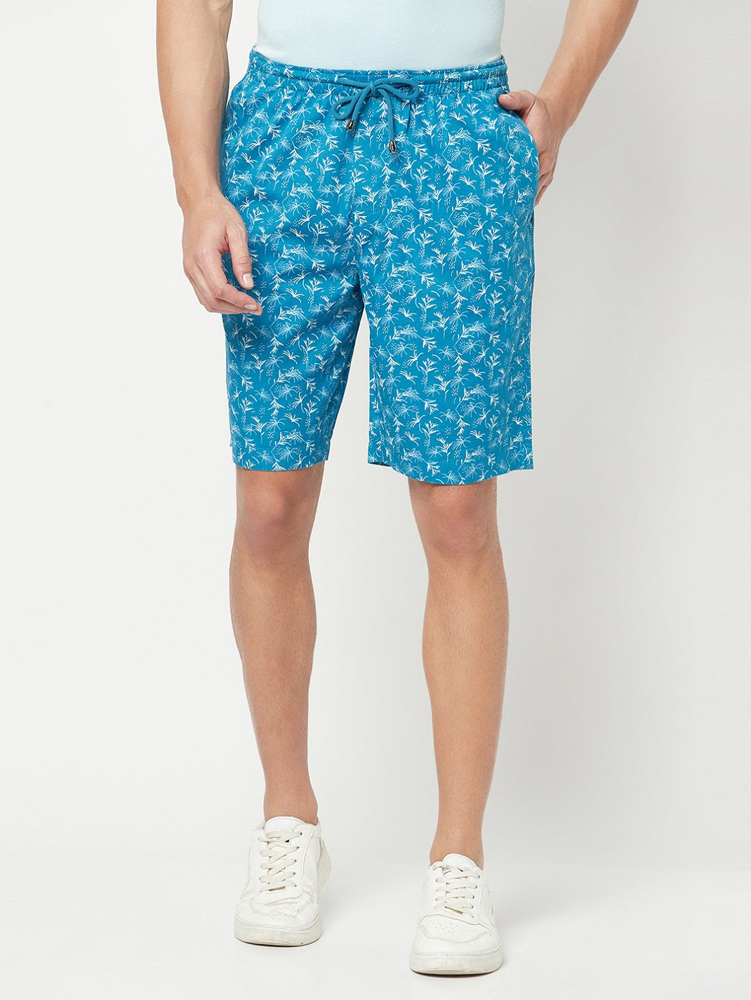 Blue Floral Lounge-Shorts