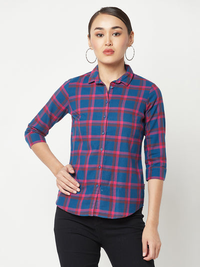 Magenta Checked Shirt