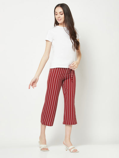 Red Tie-Belt Trousers