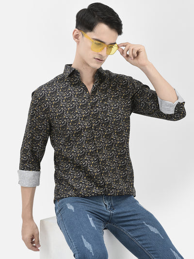 Black Floral Shirt