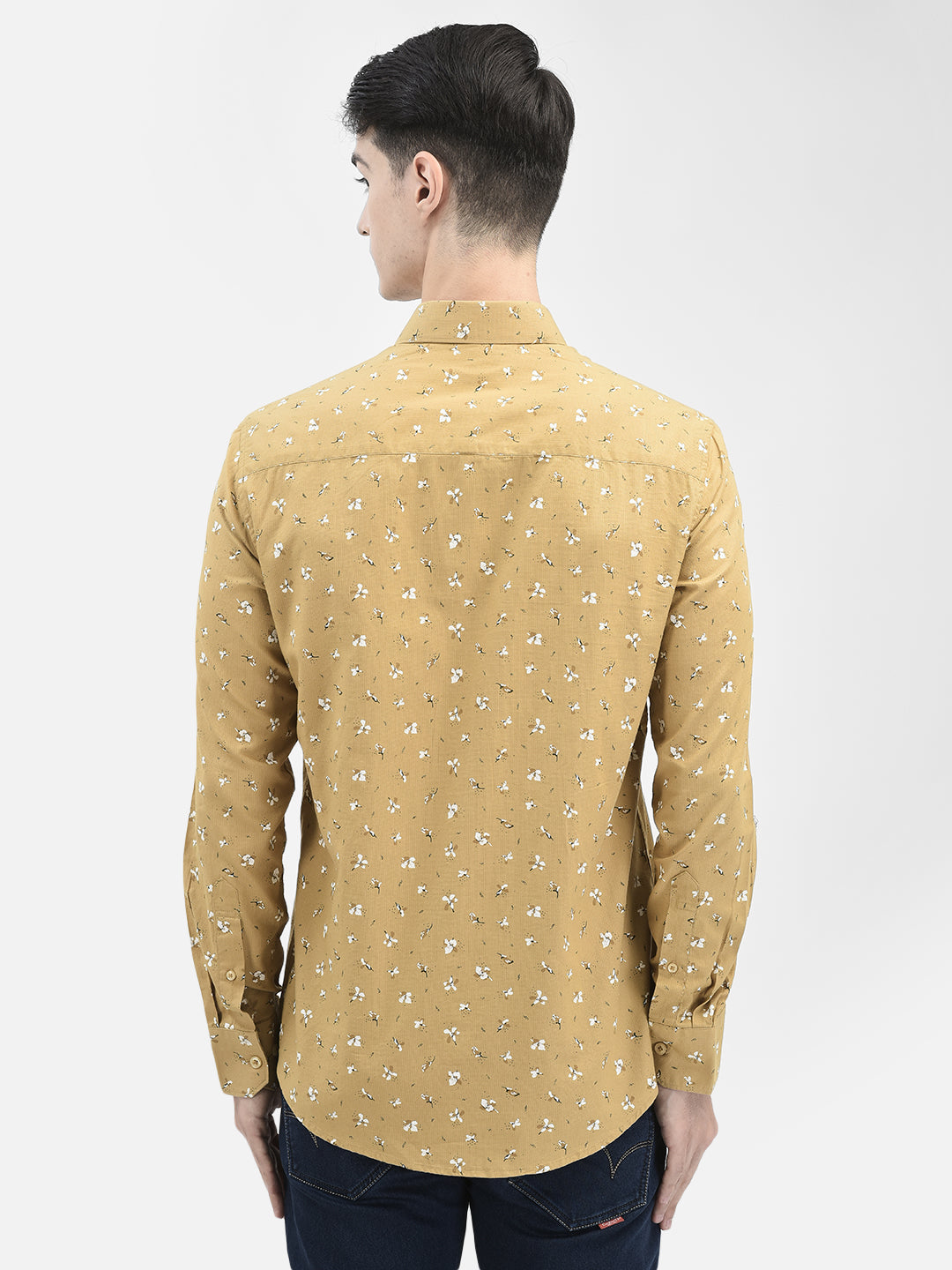 Beige Printed Shirt