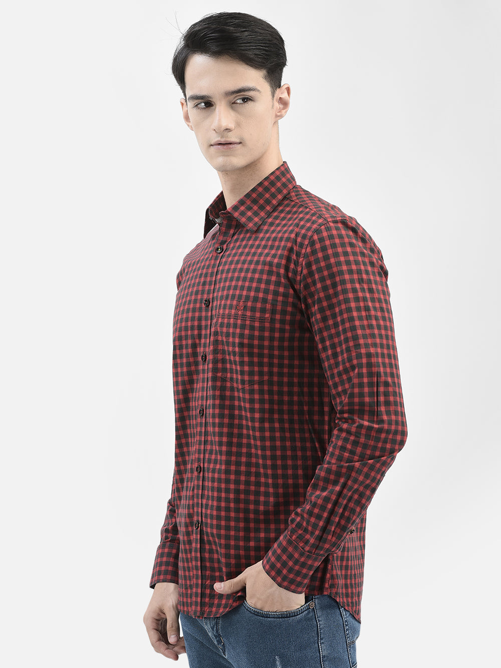 Red Gingham Checked Shirt