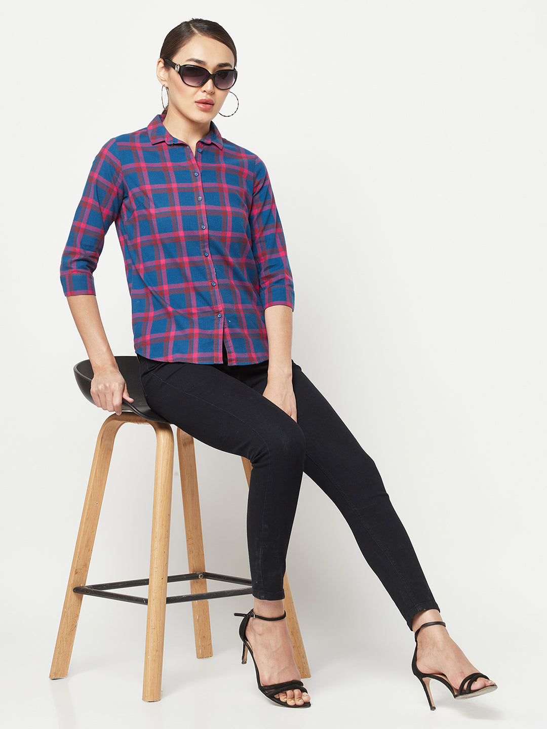 Magenta Checked Shirt