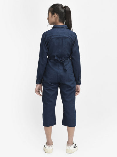  Navy Blue Capri Jumpsuit