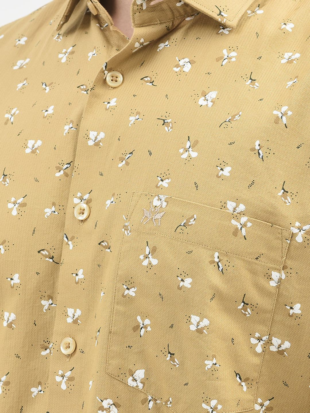Beige Printed Shirt
