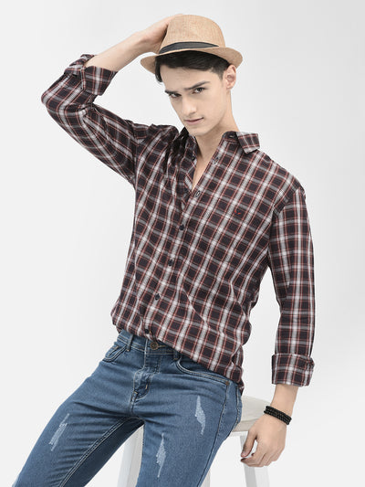 Brown Checked Shirt
