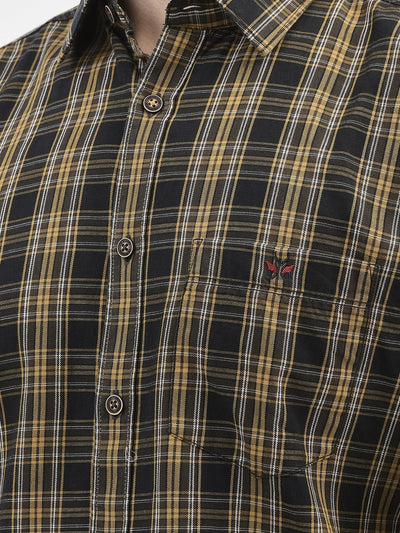 Crimsoune Club Mustard Checked Shirt