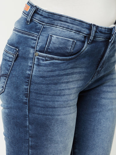  Blue Skinny Ankle Length Jeans