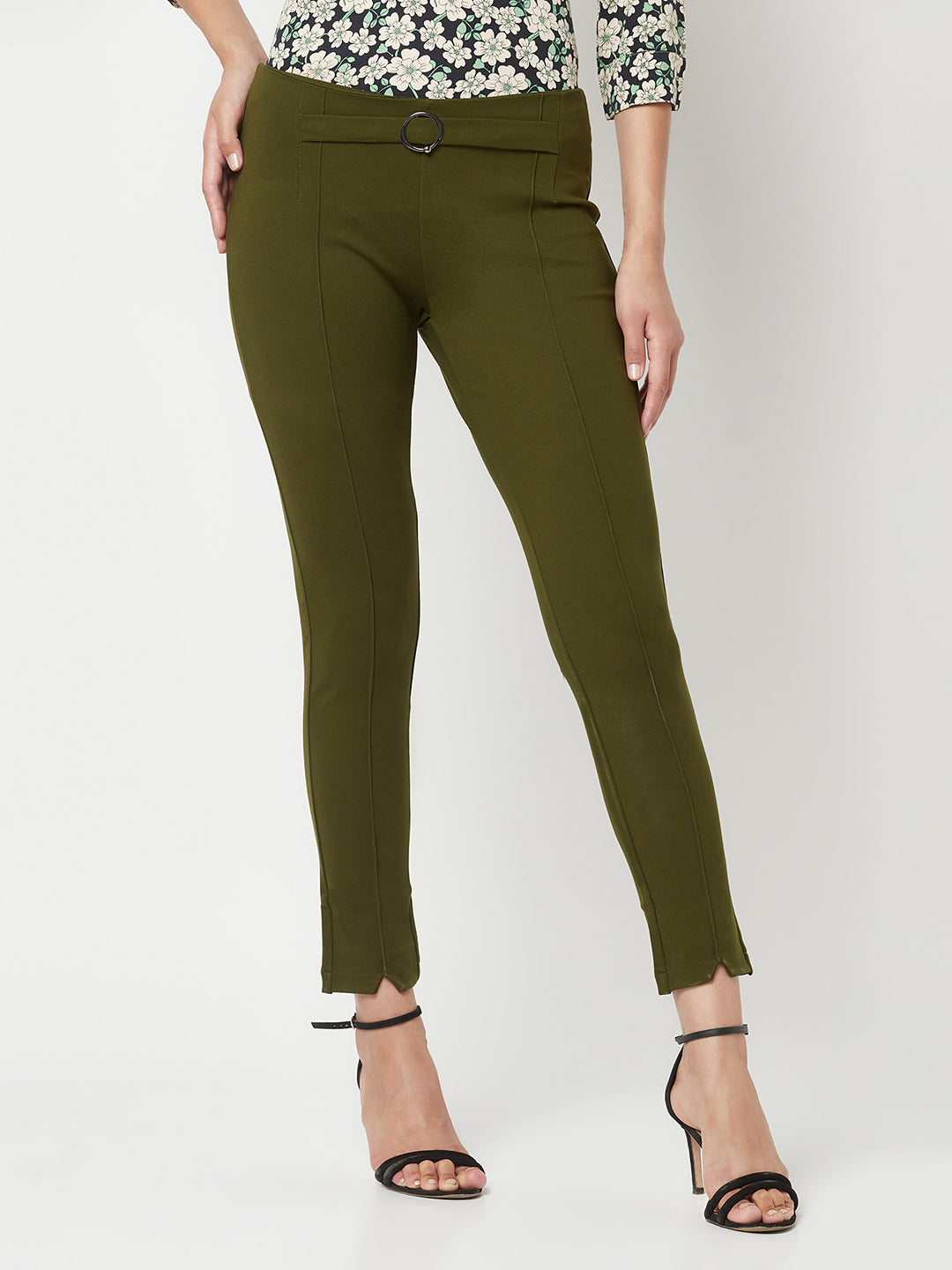 Olive Slim Trousers