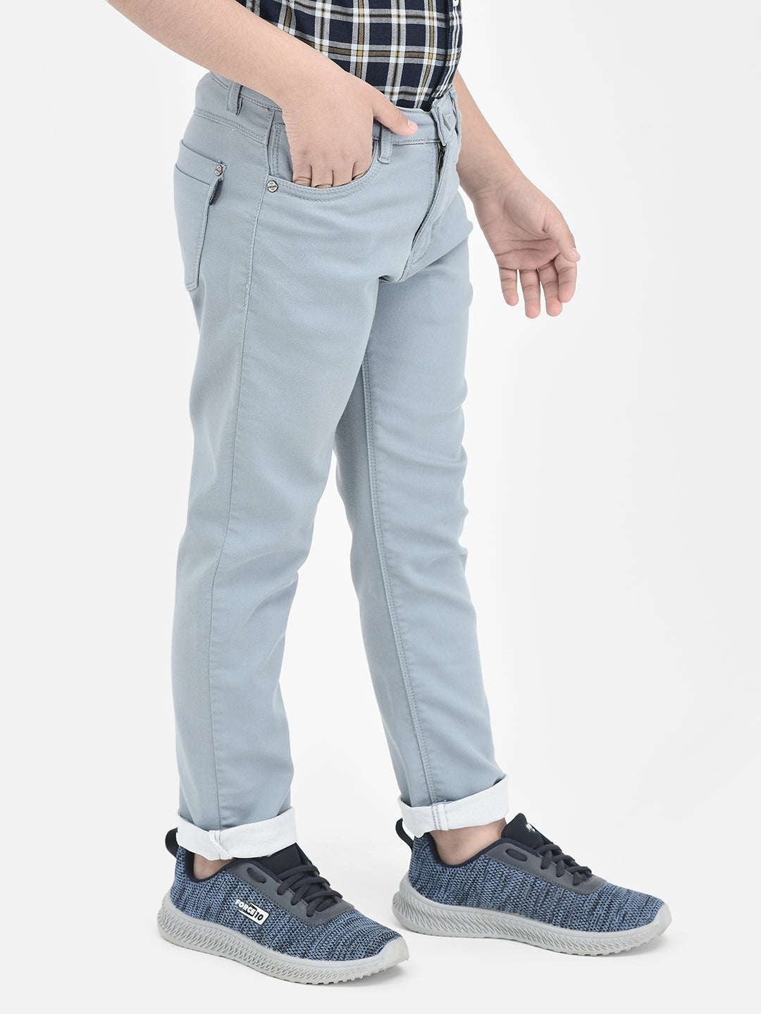  Blue Trousers in Denim Look