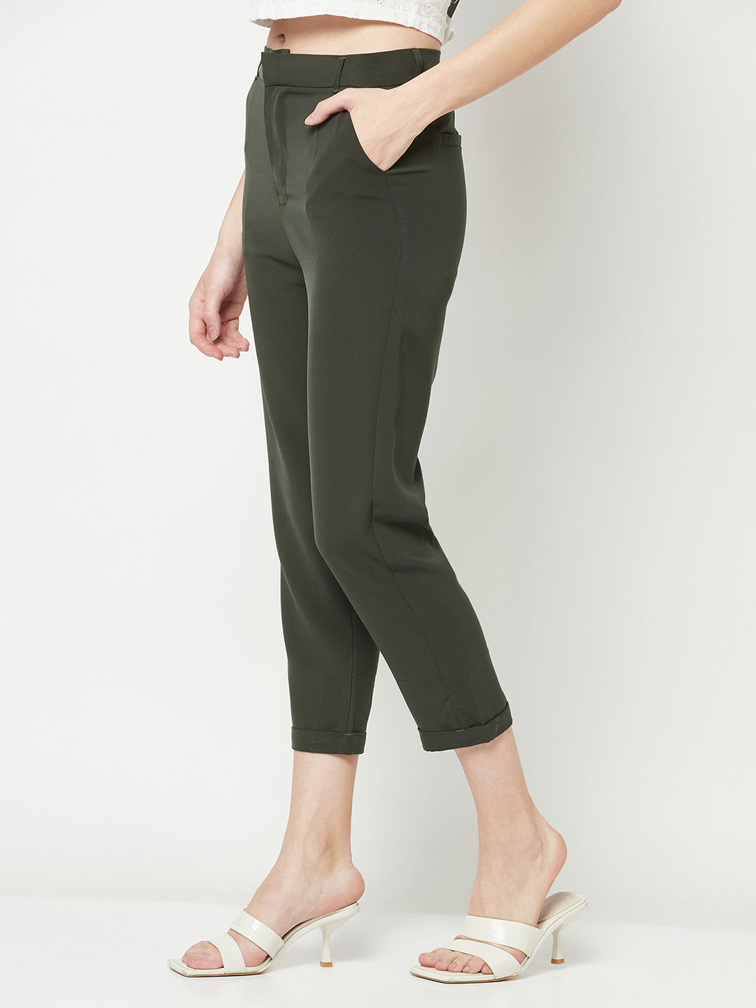 Olive Peg Trousers