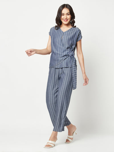 Blue Striped Co-Ords