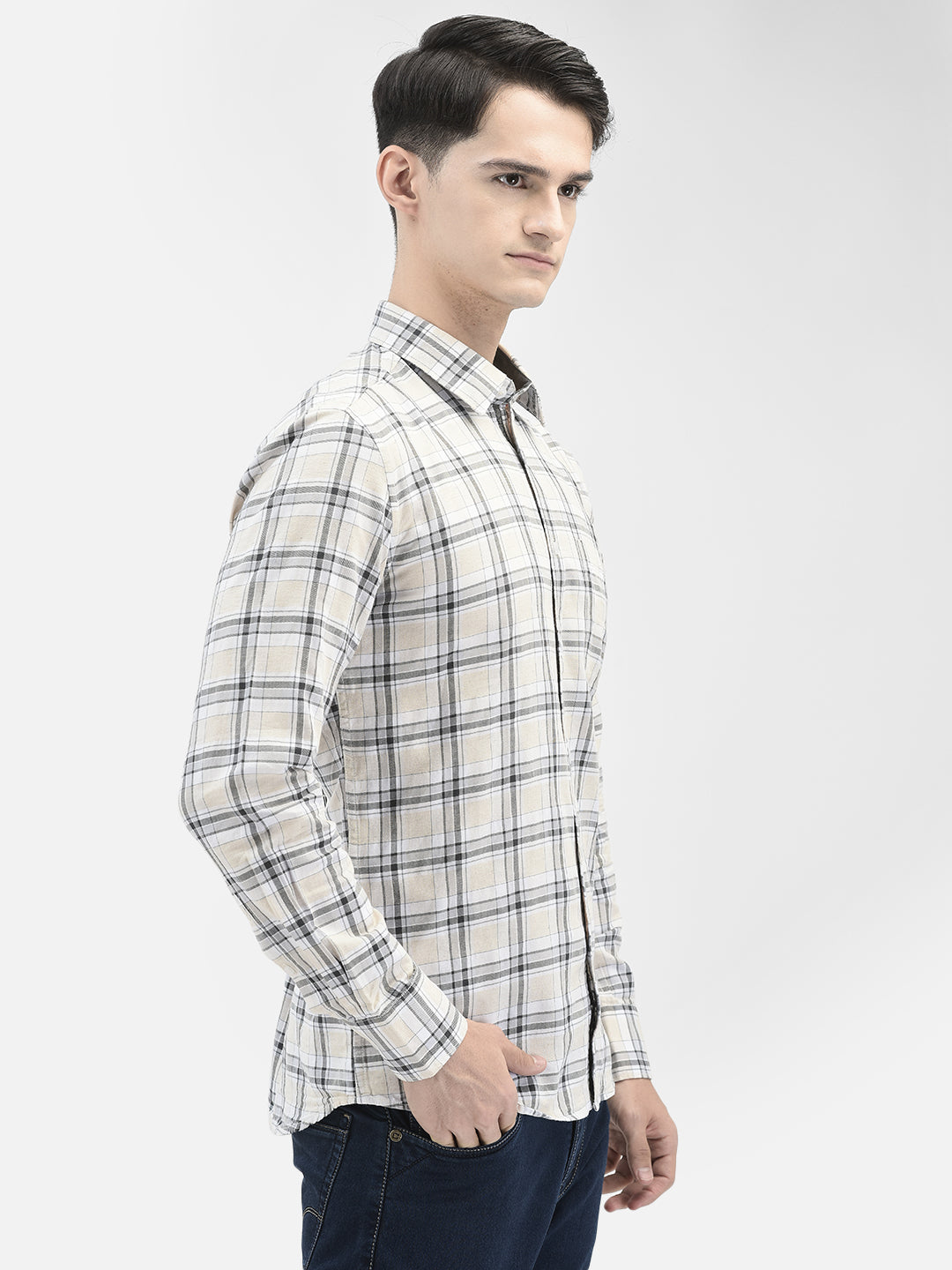 Grey Checked Shirt