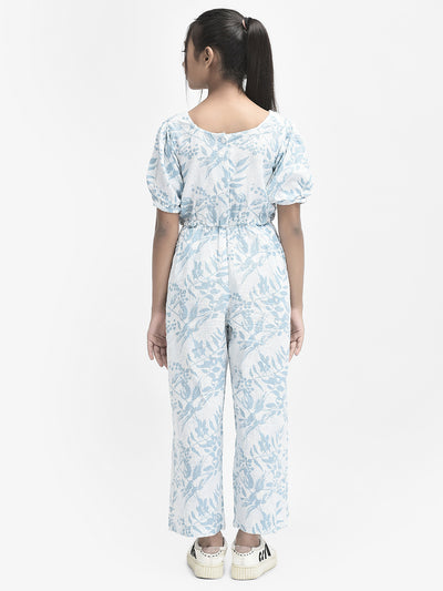  Blue Floral Jumpsuit