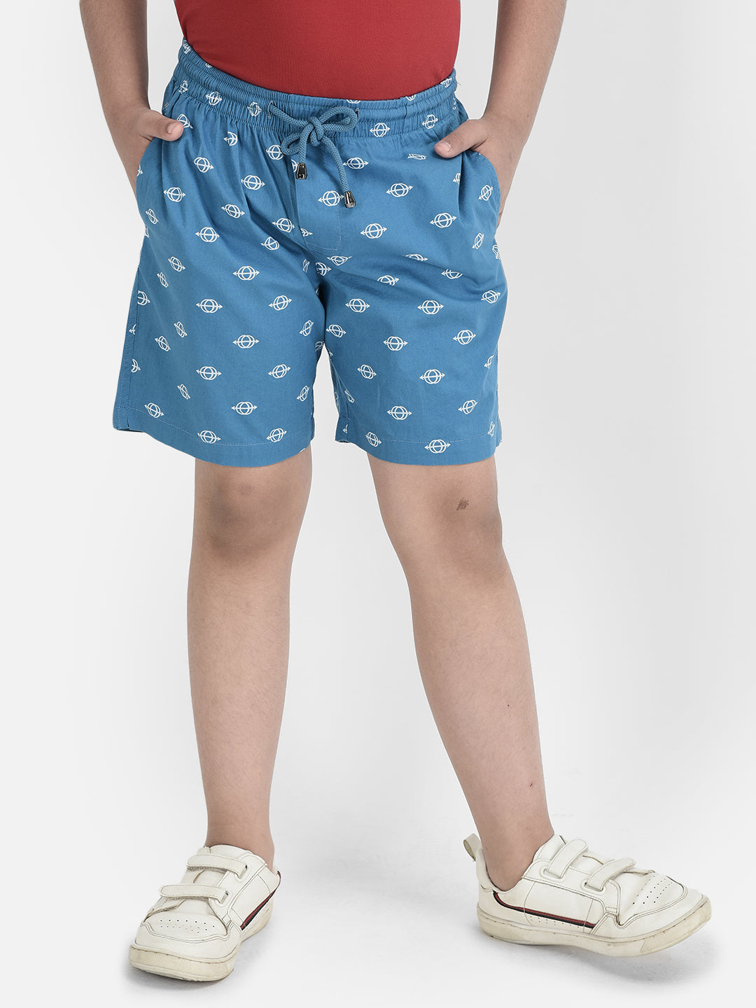 Blue Printed Lounge Shorts