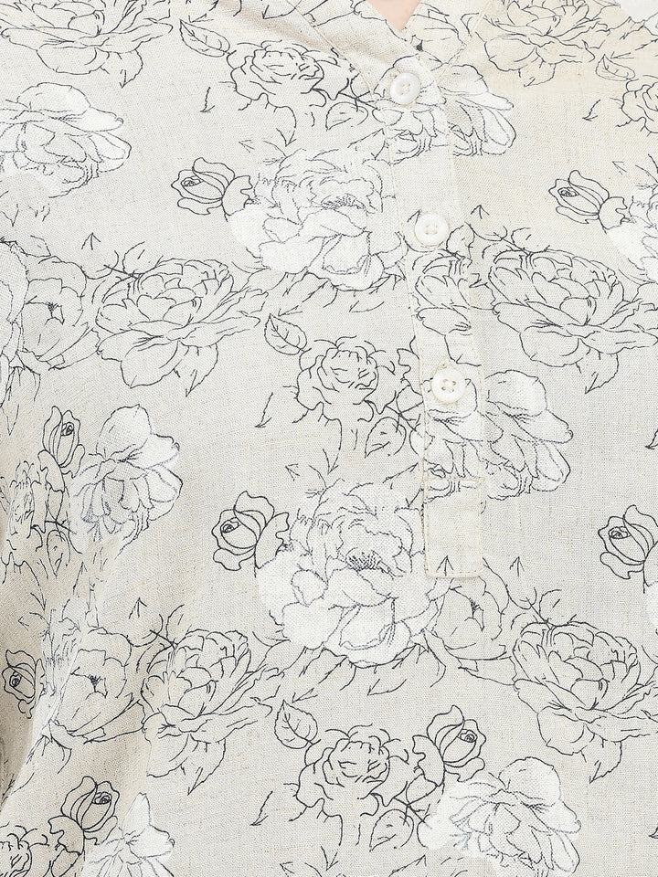 Floral Beige Top