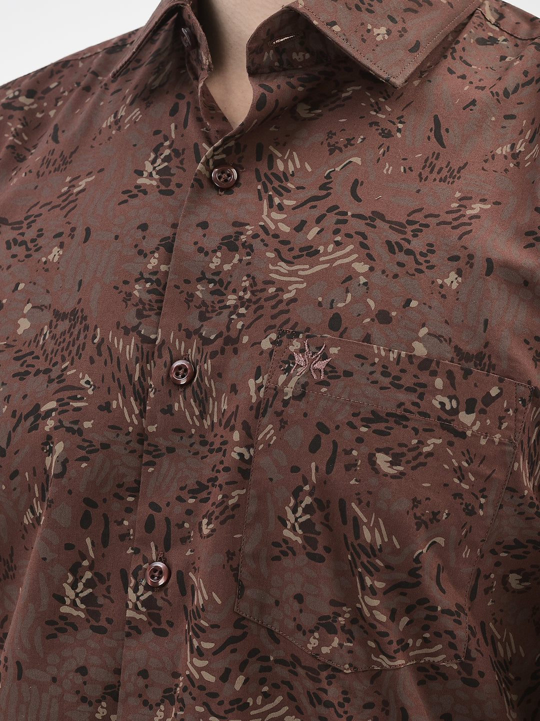 Brown Printed Shirt
