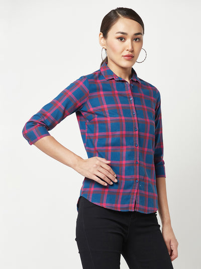 Magenta Checked Shirt