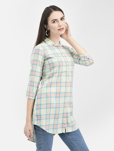 Tartan Checked Multi Longline Shirt