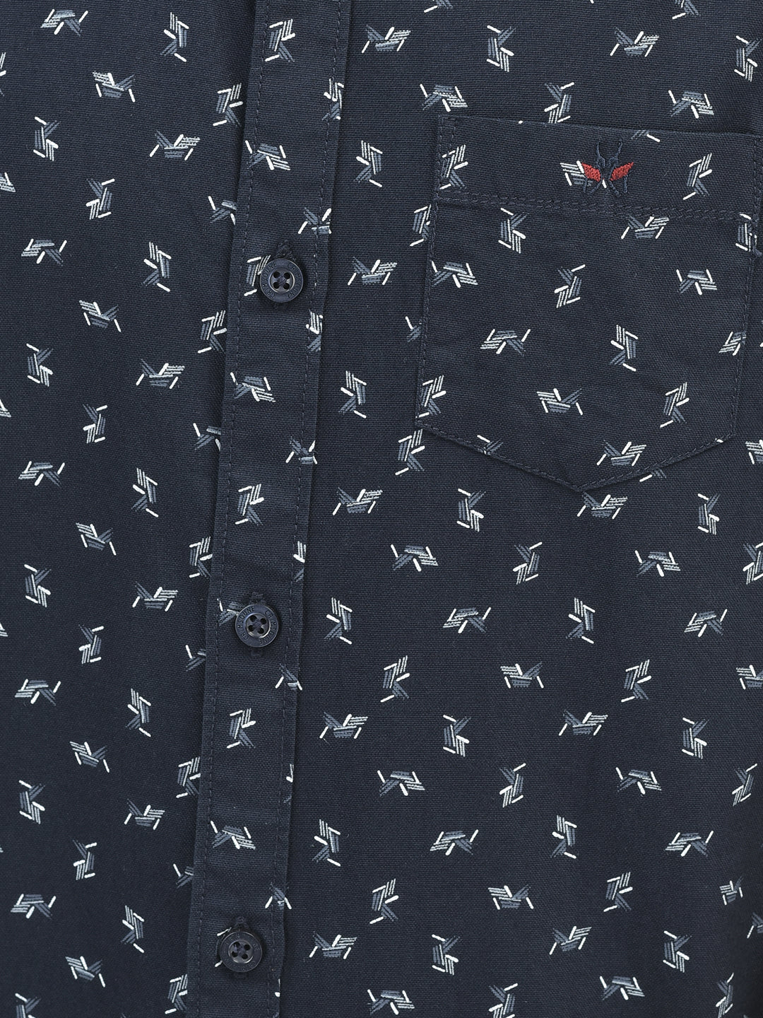Navy Blue Printed Shirt