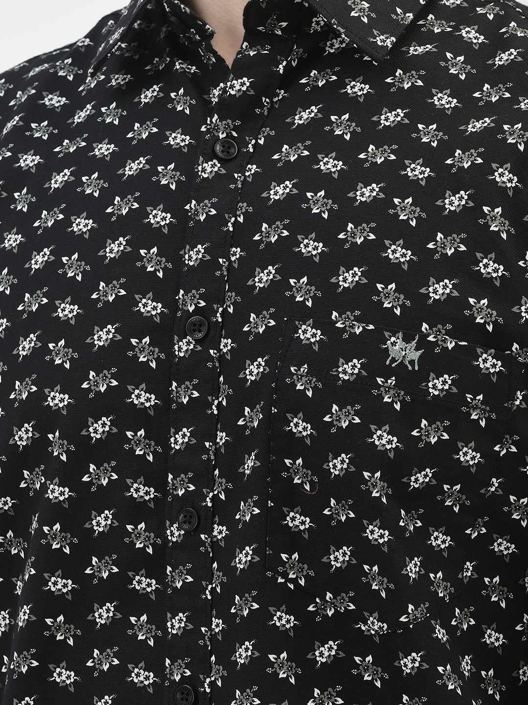 Black Floral Shirt