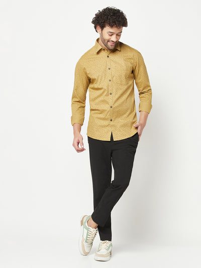 Beige Printed Shirt