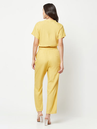 Mustard V-Neck Jumpsuit