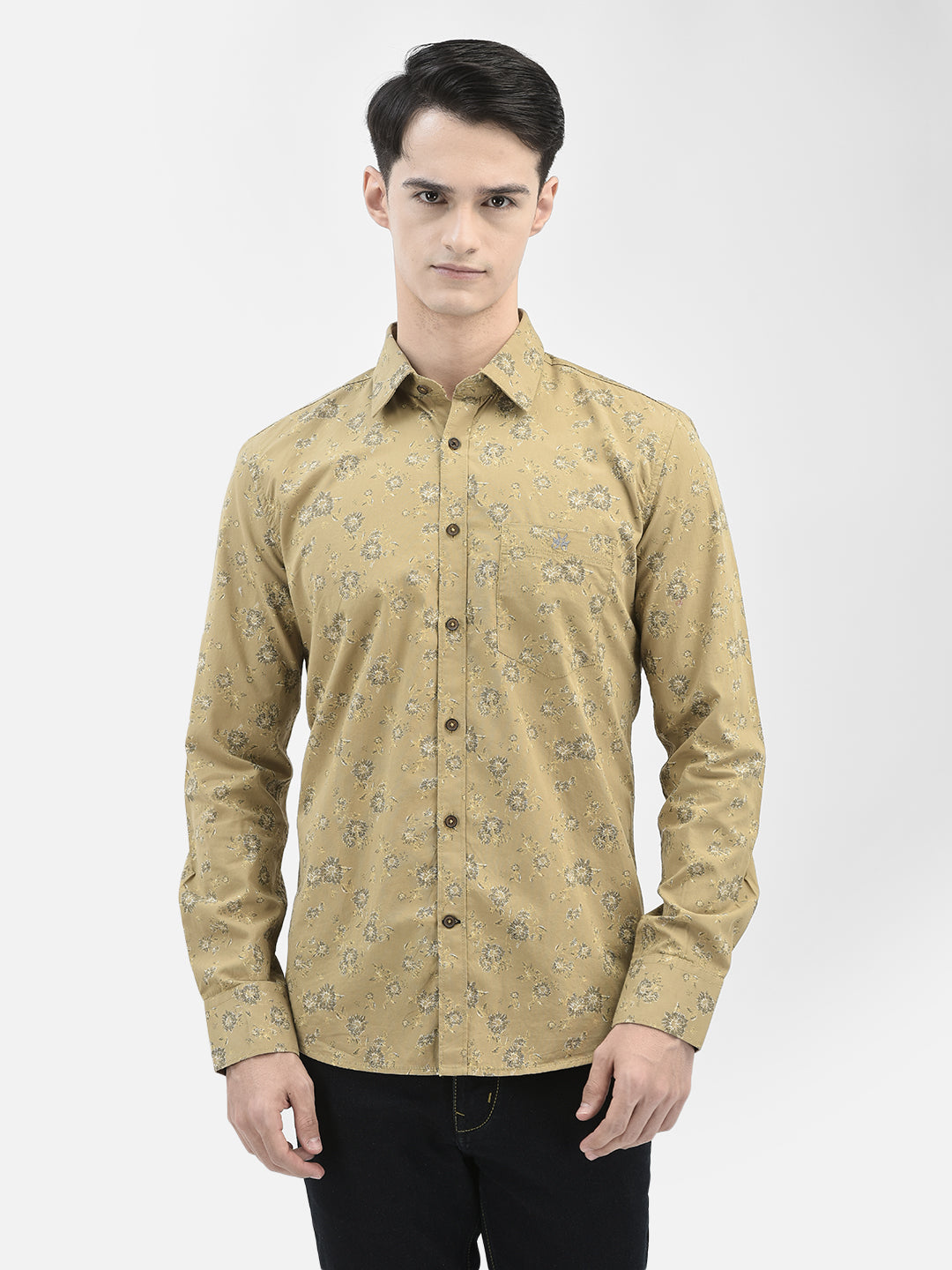 Khaki Floral Shirt