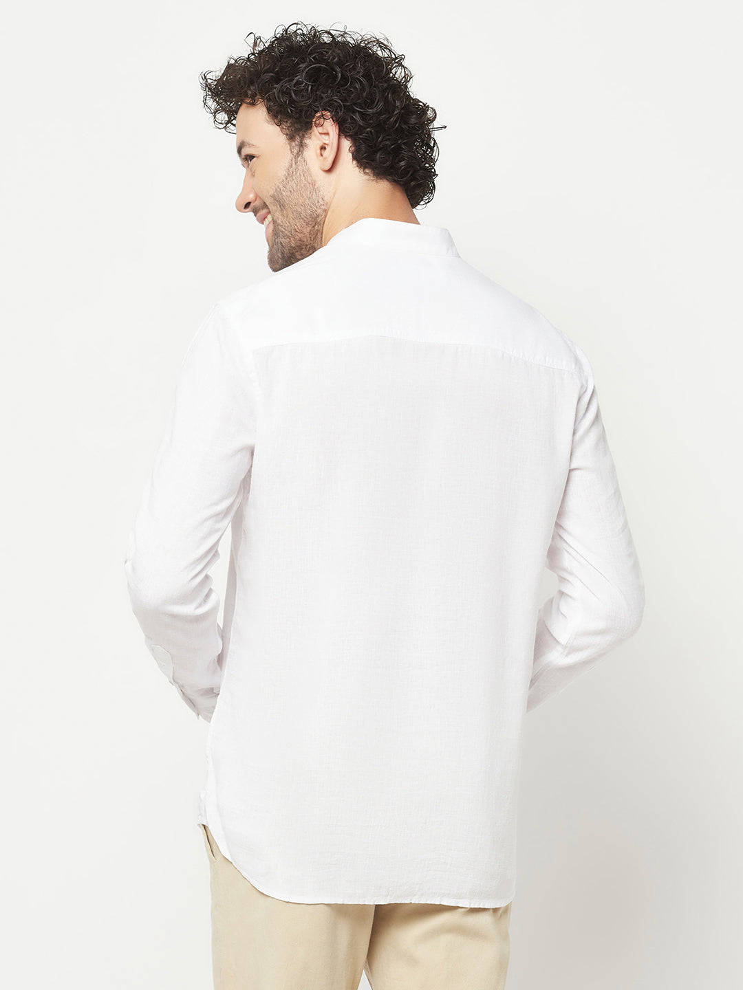 White Long sleeved Kurta 