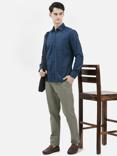Navy Blue Printed Shirt