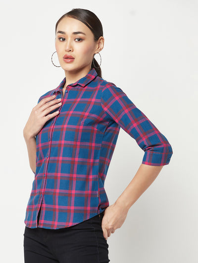 Magenta Checked Shirt