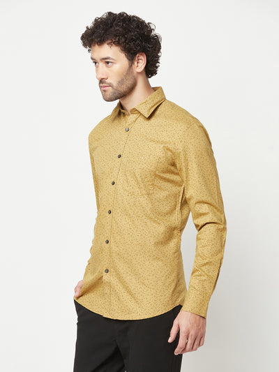 Beige Printed Shirt