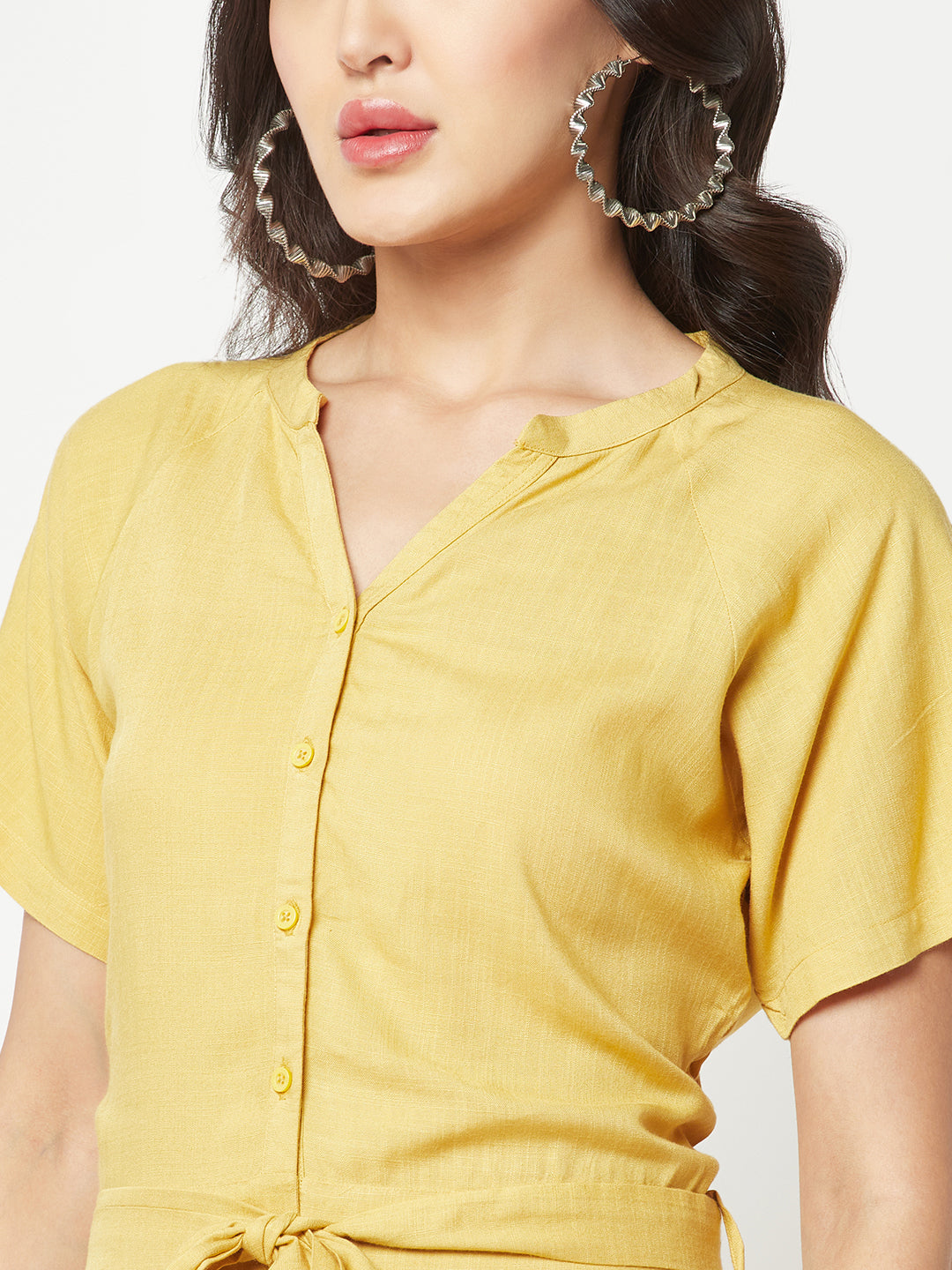 Mustard V-Neck Jumpsuit